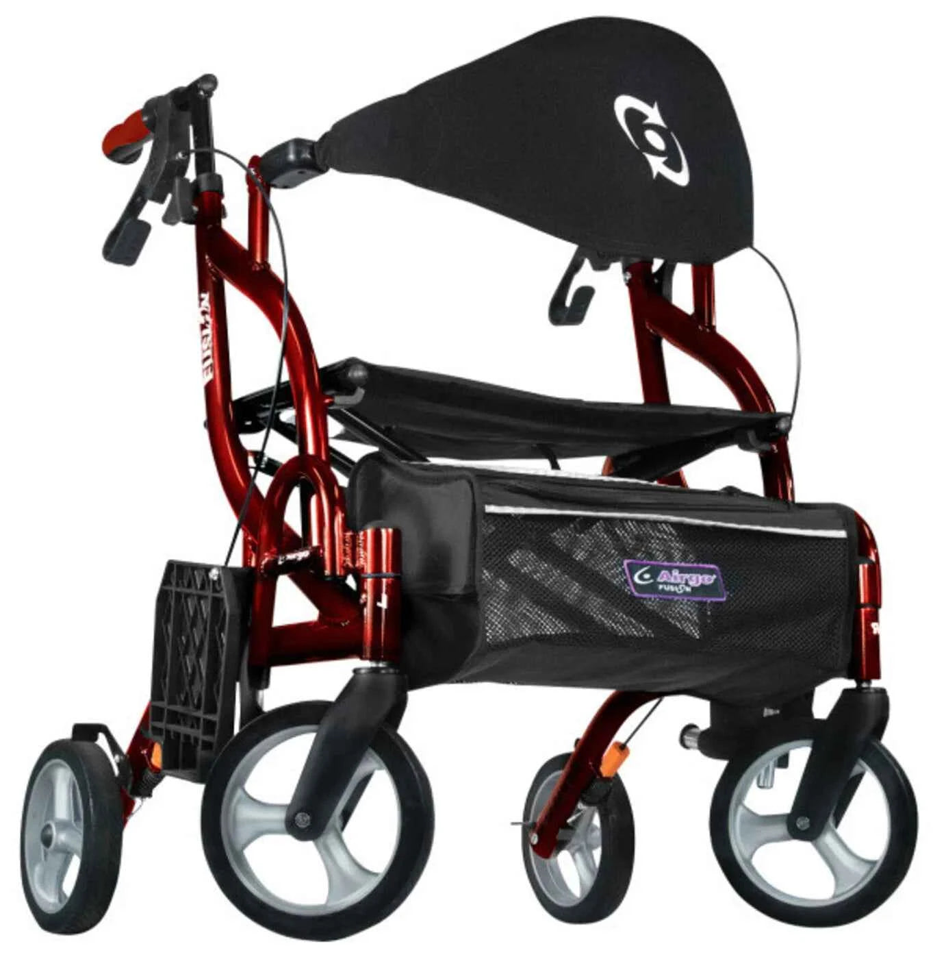 Airgo Fusion F20 Side-Folding Rollator & Transport Chair – 2-in-1 Hybrid